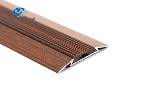 ODM Aluminium Anti Slip Stair Edge Nosing, Wood Grain Stair Nosing Untuk Karpet