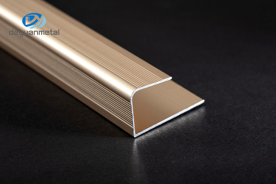 6063 Aluminium Floor Edging Trim Strip Ketebalan 1.0mm SGS Standard Floor Trim