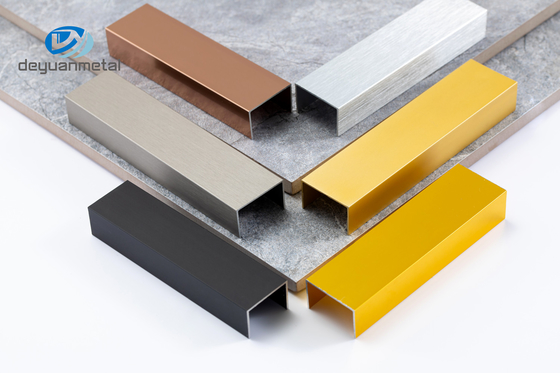 T5 Aluminium U Profiles Andizing warna Cerah Untuk Dekorasi